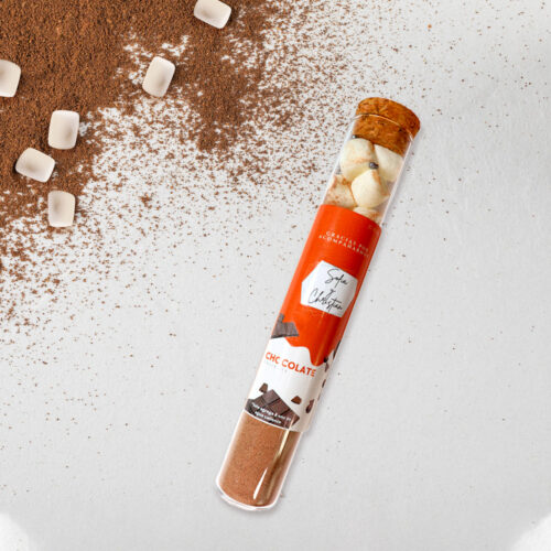 Chocolate caliente en tubo
