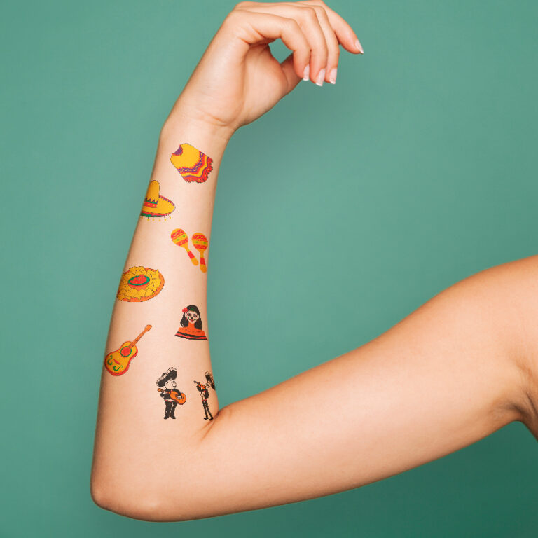 Tatuajes de Fiesta mexicana