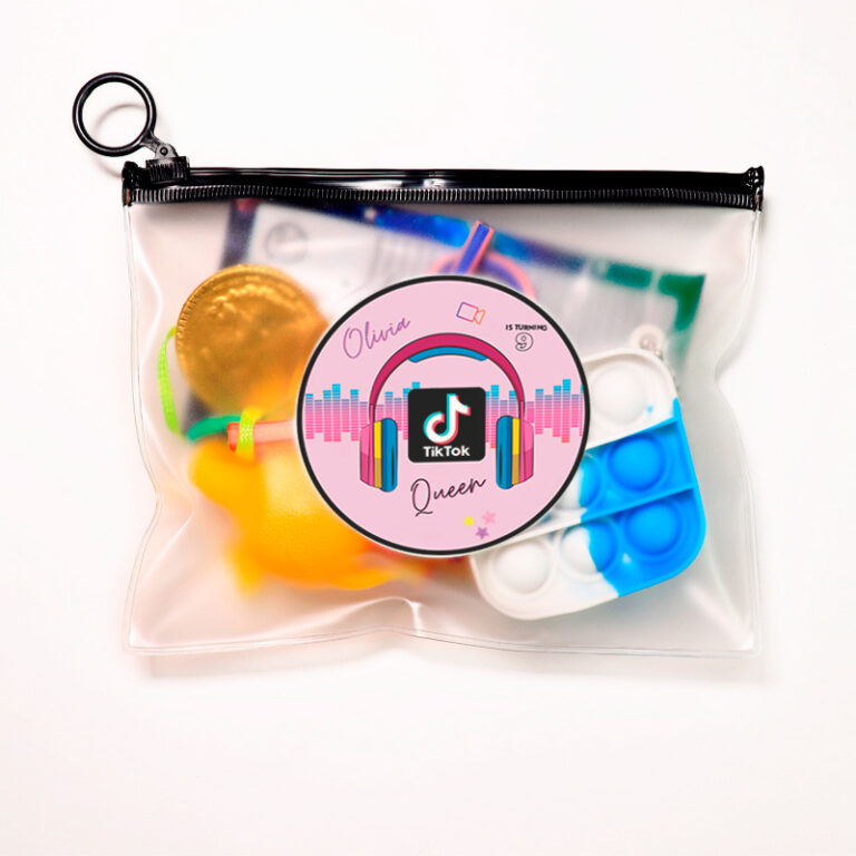 Bolsa pvc con zipper negro Tik tok