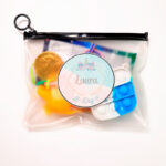 Bolsa pvc con zipper negro Unicornios