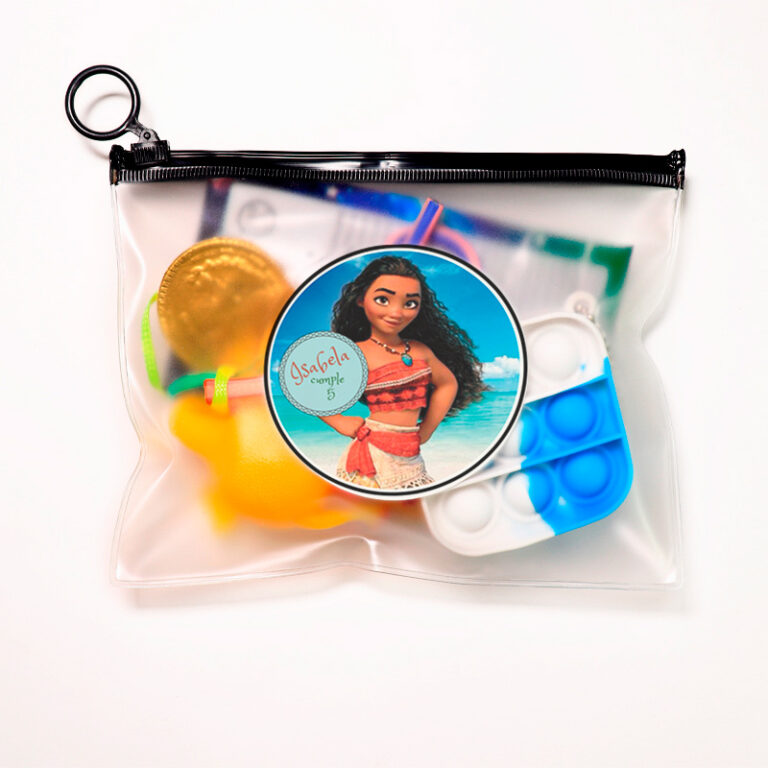 Bolsa pvc con zipper negro Moana