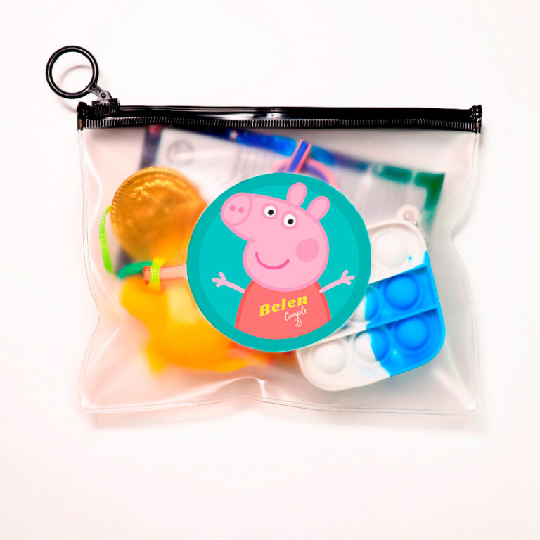 Bolsa pvc con zipper negro Peppa